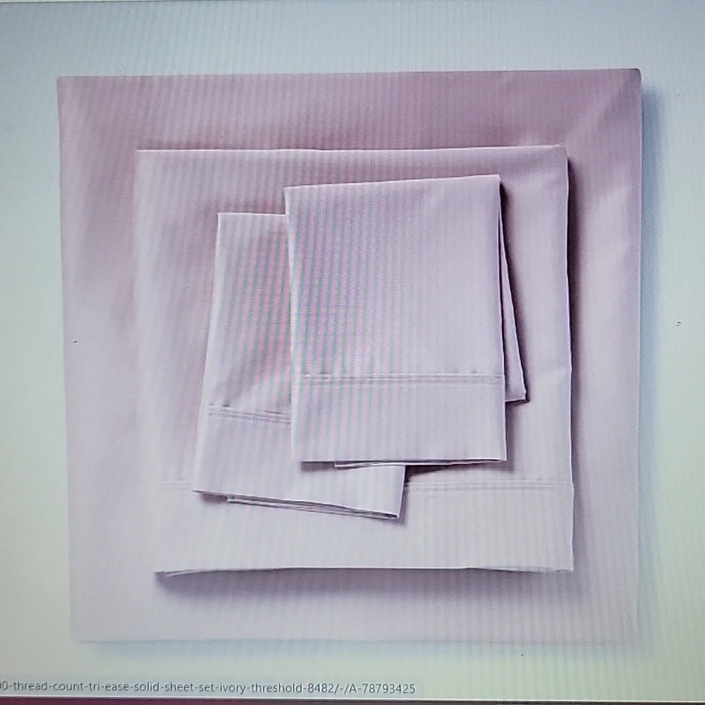 Threshold Tri Ease sheet set Blush 500 Thread Count Sateen 18